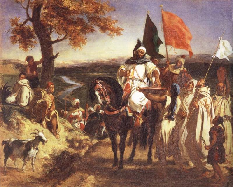 Eugene Delacroix Moroccan Chieftain Receiving Tribute china oil painting image